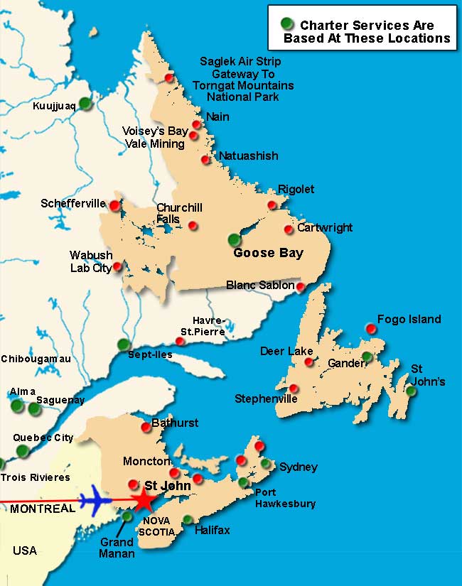 Saint John Air Charter Directory